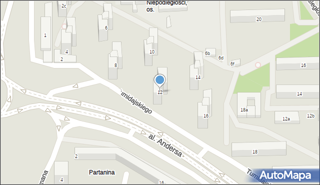 Lublin, Tumidajskiego Kazimierza, 12, mapa Lublina