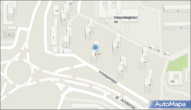 Lublin, Tumidajskiego Kazimierza, 8, mapa Lublina