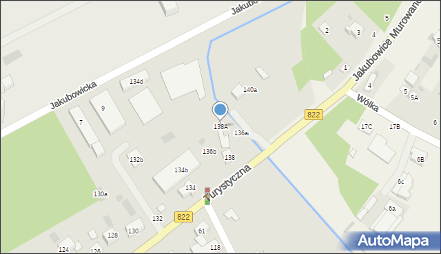 Lublin, Turystyczna, 138A, mapa Lublina