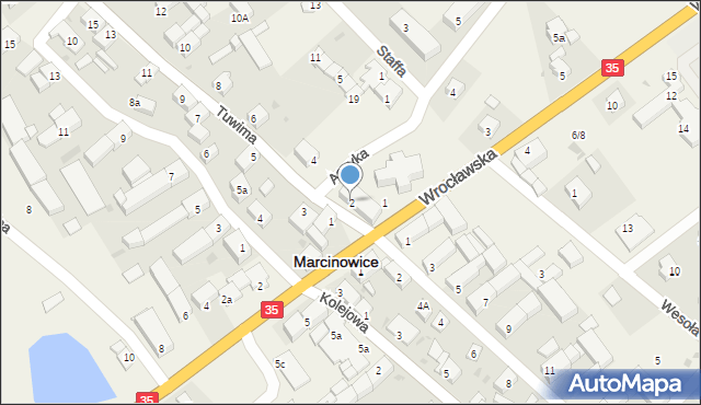 Marcinowice, Tuwima Juliana, 2, mapa Marcinowice