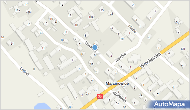 Marcinowice, Tuwima Juliana, 5, mapa Marcinowice