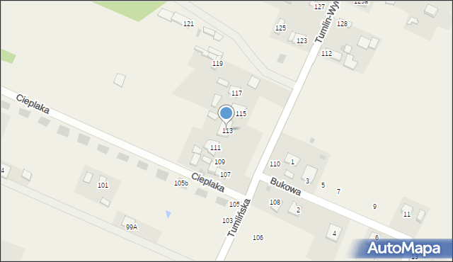 Miedziana Góra, Tumlińska, 113, mapa Miedziana Góra