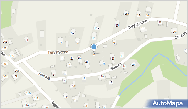 Milówka, Turystyczna, 8, mapa Milówka