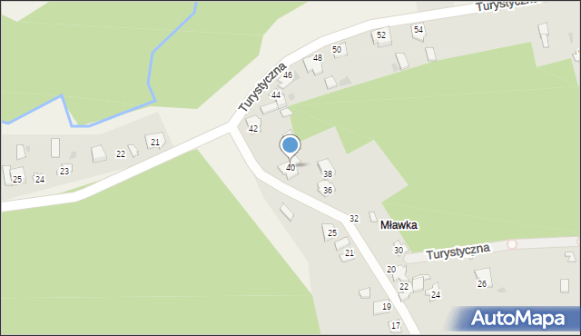 Mława, Turystyczna, 40, mapa Mława