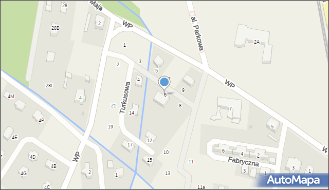 Mysłakowice, Turkusowa, 6, mapa Mysłakowice