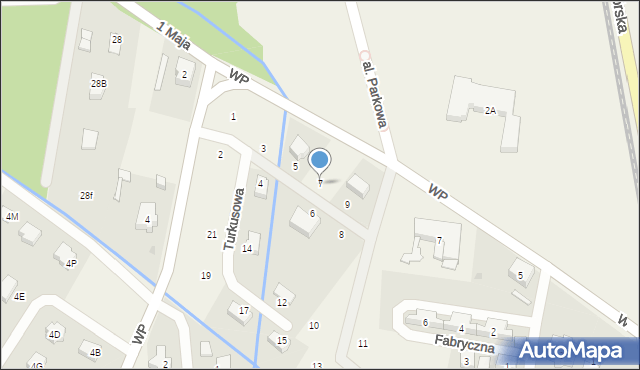 Mysłakowice, Turkusowa, 7, mapa Mysłakowice