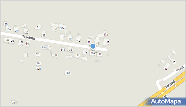 Nakło nad Notecią, Tuwima Juliana, 40a, mapa Nakło nad Notecią