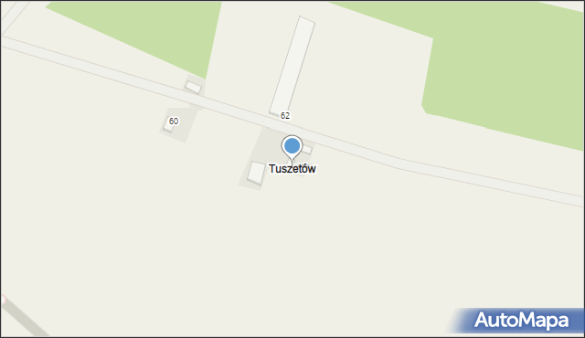 Niwiski, Tuszetów, 64, mapa Niwiski