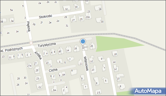 Nowa Iwiczna, Turystyczna, 22, mapa Nowa Iwiczna