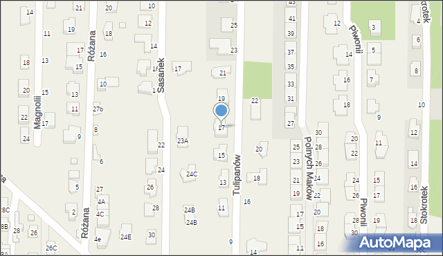 Nowa Wieś, Tulipanów, 17, mapa Nowa Wieś