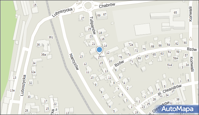 Opole, Tulipanów, 17, mapa Opola