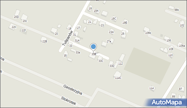 Orzesze, Tulipanów, 33B, mapa Orzesze