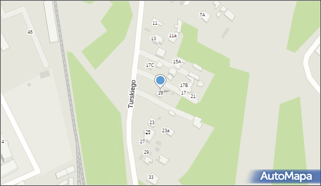 Ostrołęka, Turskiego Tomasza, gen., 19, mapa Ostrołęka