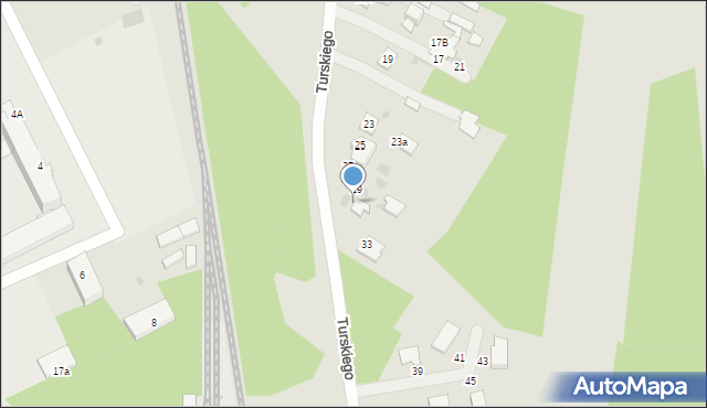 Ostrołęka, Turskiego Tomasza, gen., 31, mapa Ostrołęka