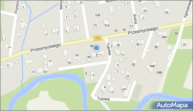 Piaseczno, Tujowa, 2, mapa Piaseczno