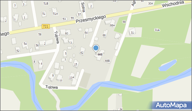 Piaseczno, Tujowa, 66, mapa Piaseczno