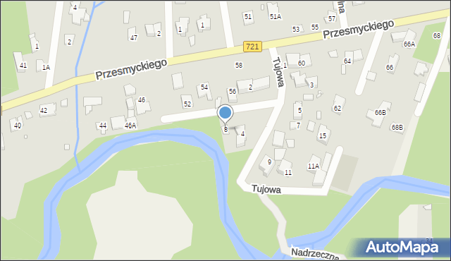 Piaseczno, Tujowa, 8, mapa Piaseczno