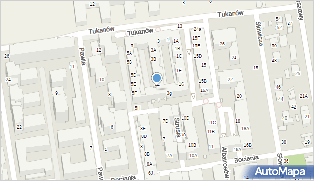 Piaseczno, Tukanów, 3F, mapa Piaseczno