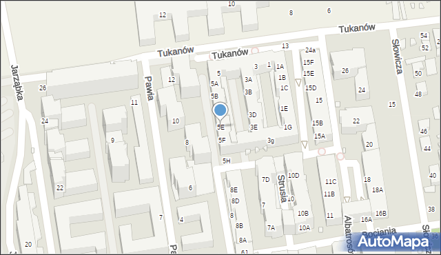 Piaseczno, Tukanów, 5E, mapa Piaseczno