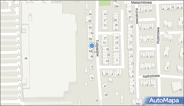 Piaseczno, Tulipanów, 66, mapa Piaseczno