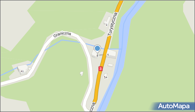 Piechowice, Turystyczna, 6, mapa Piechowice