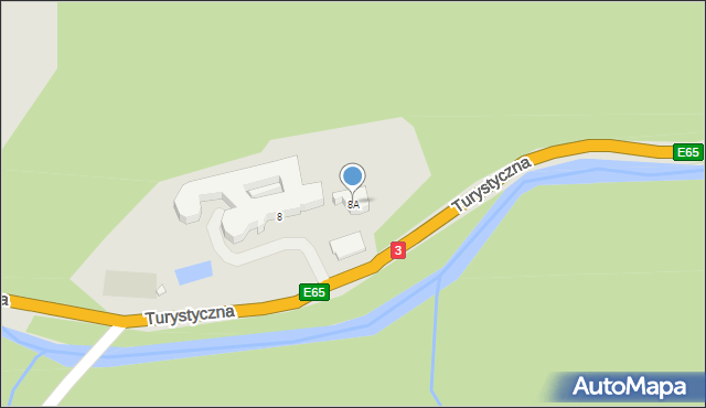 Piechowice, Turystyczna, 8A, mapa Piechowice