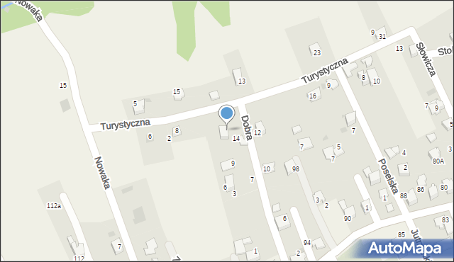 Pietrzykowice, Turystyczna, 10, mapa Pietrzykowice