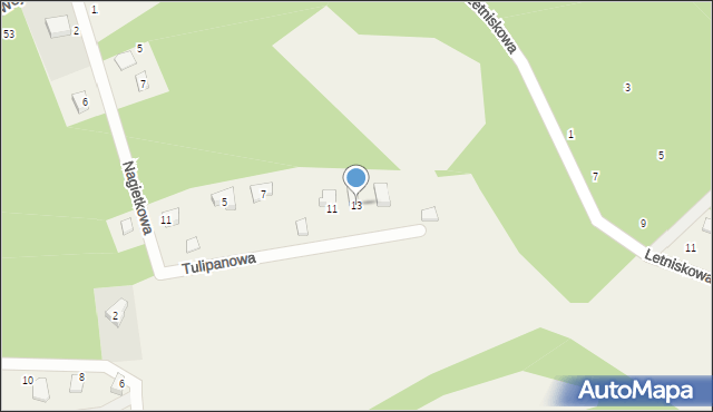 Pobłocie, Tulipanowa, 13, mapa Pobłocie