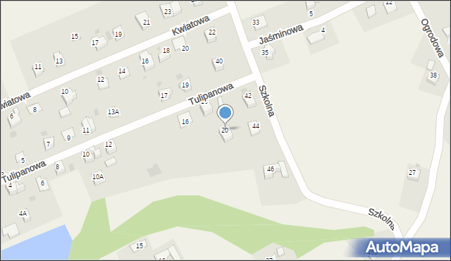 Pogwizdów, Tulipanowa, 20, mapa Pogwizdów