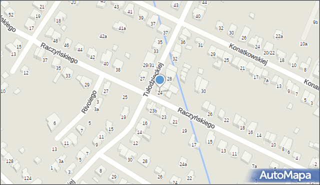 Poznań, Tułodzieckiej Anieli, 24, mapa Poznania