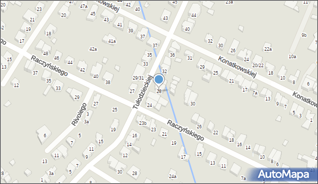 Poznań, Tułodzieckiej Anieli, 28, mapa Poznania