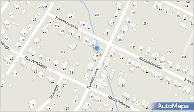 Poznań, Tułodzieckiej Anieli, 35, mapa Poznania