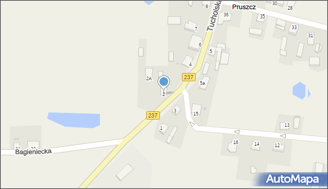 Pruszcz, Tucholska, 2, mapa Pruszcz