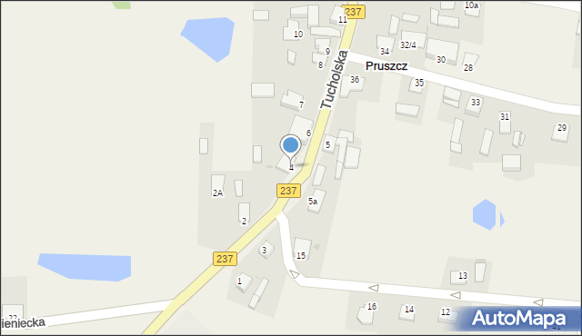 Pruszcz, Tucholska, 4, mapa Pruszcz