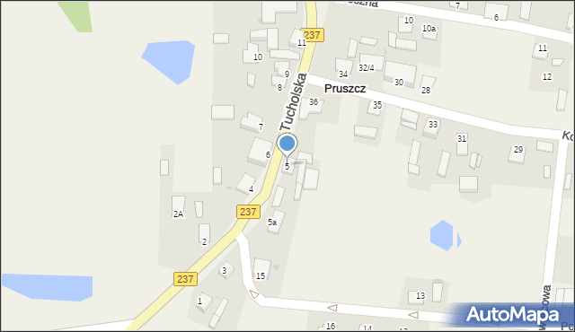 Pruszcz, Tucholska, 5, mapa Pruszcz