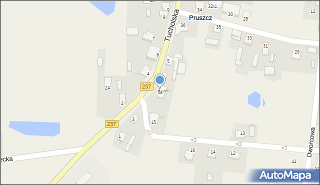 Pruszcz, Tucholska, 5a, mapa Pruszcz