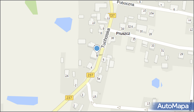 Pruszcz, Tucholska, 6, mapa Pruszcz