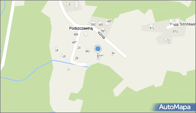 Przyborów, Turystyczna, 32, mapa Przyborów