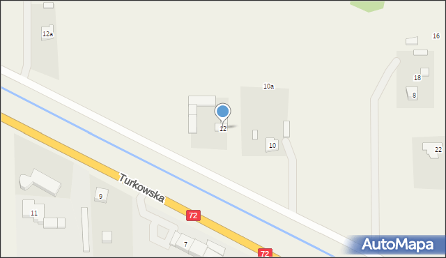 Przykona, Turkowska, 12, mapa Przykona