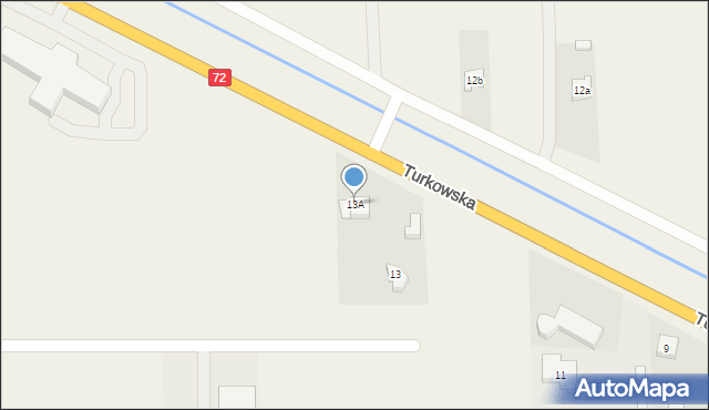 Przykona, Turkowska, 13A, mapa Przykona