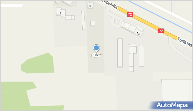 Przykona, Turkowska, 9a, mapa Przykona