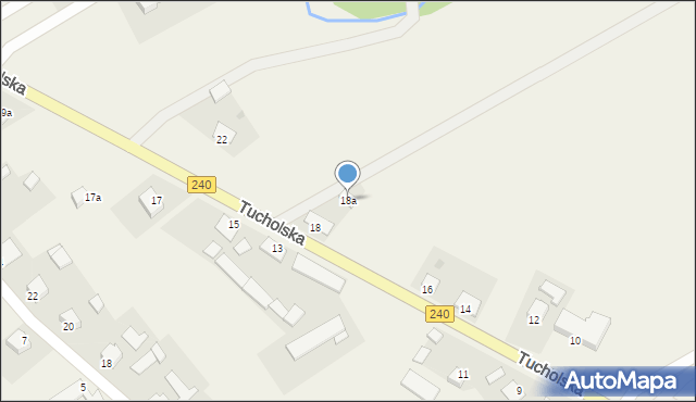 Przysiersk, Tucholska, 18a, mapa Przysiersk