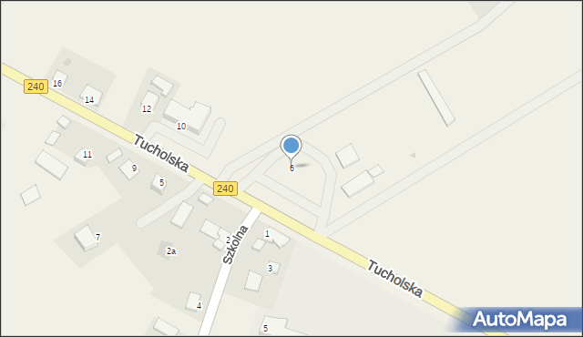 Przysiersk, Tucholska, 6, mapa Przysiersk