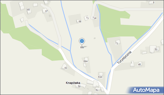 Pyzówka, Turystyczna, 68b, mapa Pyzówka