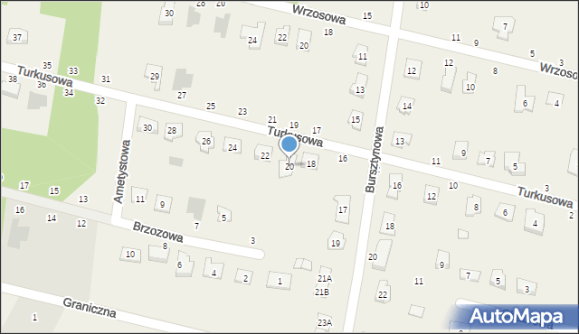 Rakowiska, Turkusowa, 20, mapa Rakowiska