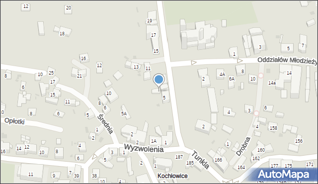 Ruda Śląska, Tunkla Ludwika, ks., 9A, mapa Rudy Śląskiej