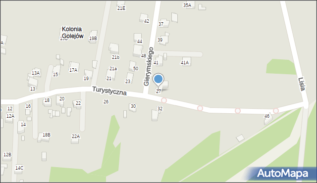 Rybnik, Turystyczna, 27, mapa Rybnika