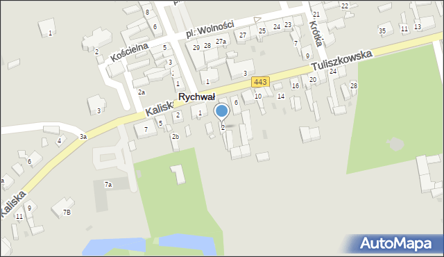 Rychwał, Tuliszkowska, 2, mapa Rychwał