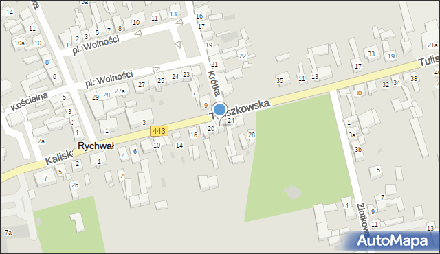 Rychwał, Tuliszkowska, 22, mapa Rychwał