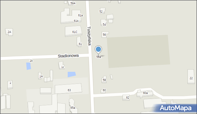 Rzgów, Tuszyńska, 56a, mapa Rzgów